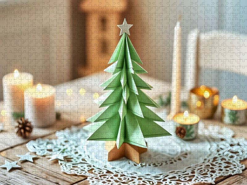 Weihnachtszauber in Origami - CALVENDO Foto-Puzzle'