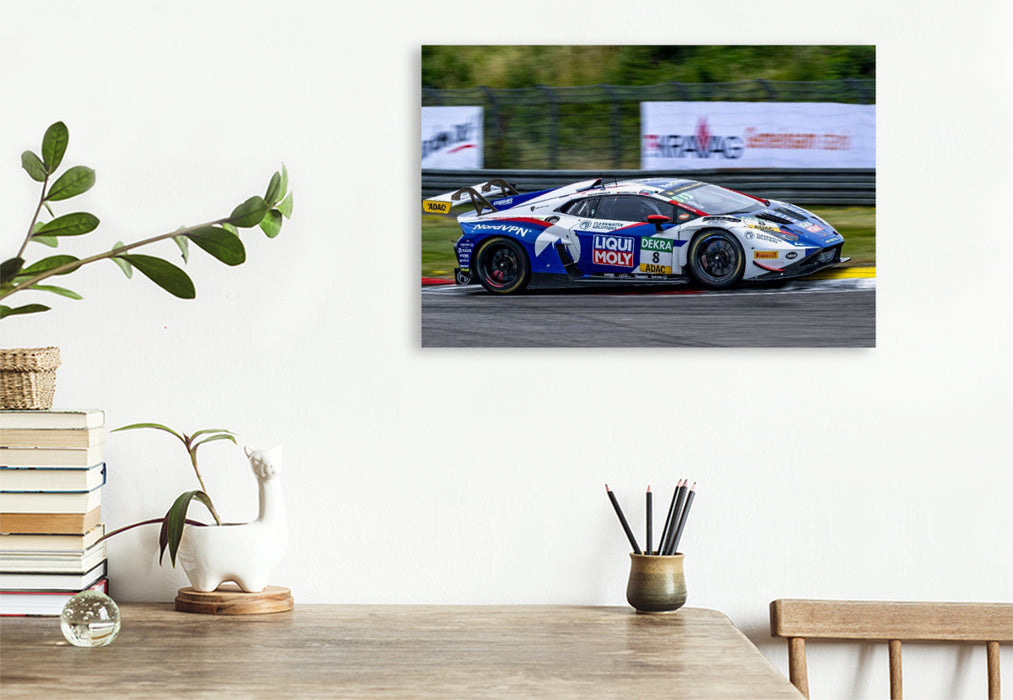 Premium Textil-Leinwand Lamborghini Huracán GT3 Evo II, Liqui Moly Team Engstler