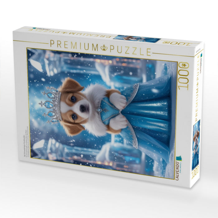 Die Schneekönigin-Hundewelpe - CALVENDO Foto-Puzzle'