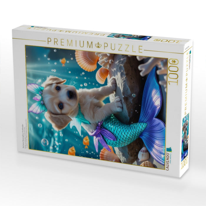 Die kleine Meerjungfrau-Hundewelpe - CALVENDO Foto-Puzzle'