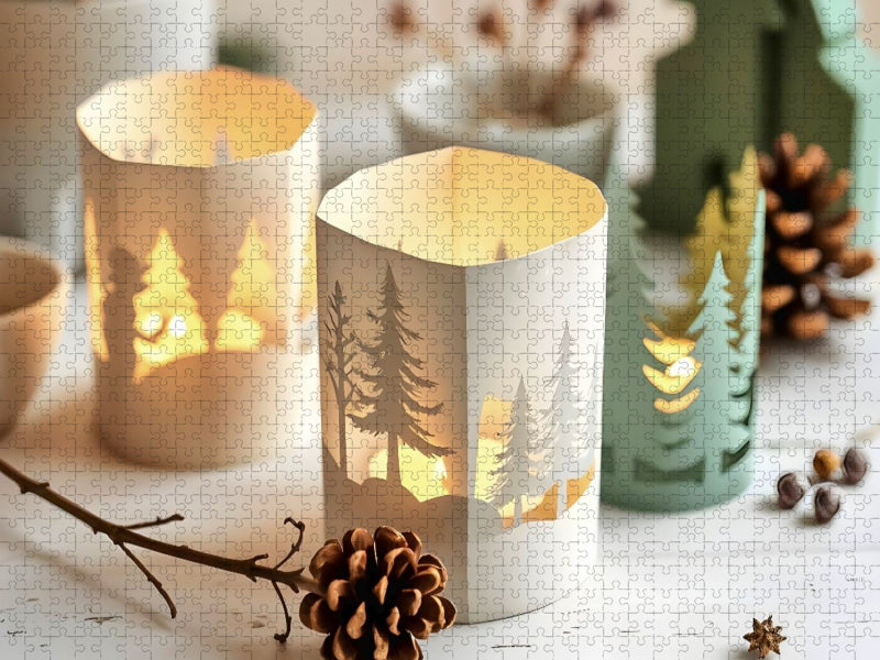 Leuchtende Papier-Windlichter - CALVENDO Foto-Puzzle'
