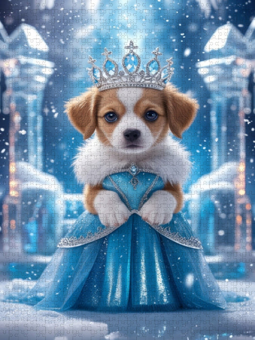 Die Schneekönigin-Hundewelpe - CALVENDO Foto-Puzzle'