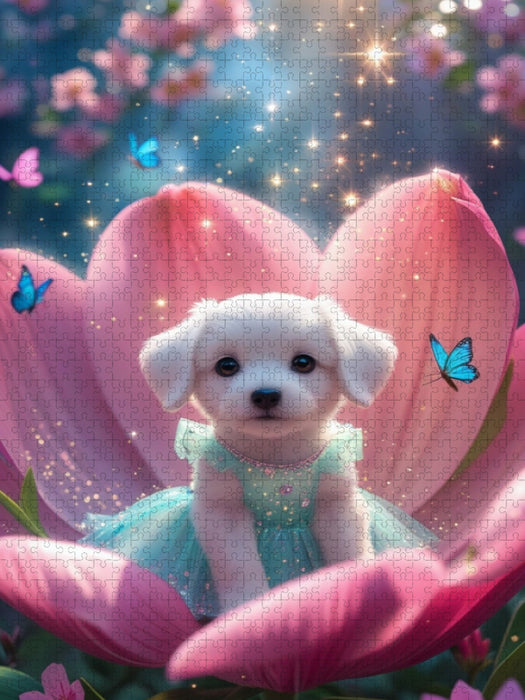 Däumelinchen-Hundewelpe - CALVENDO Foto-Puzzle'