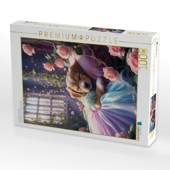 Dornröschen Hundewelpe - CALVENDO Foto-Puzzle'