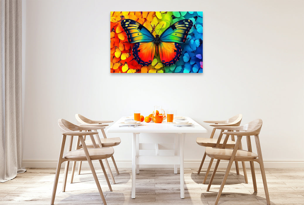 Premium Textil-Leinwand Bunt