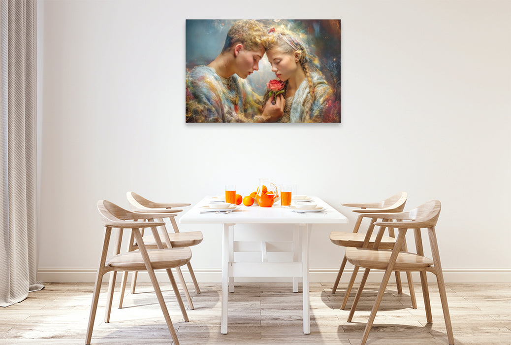 Premium Textil-Leinwand Zeichen der Liebe