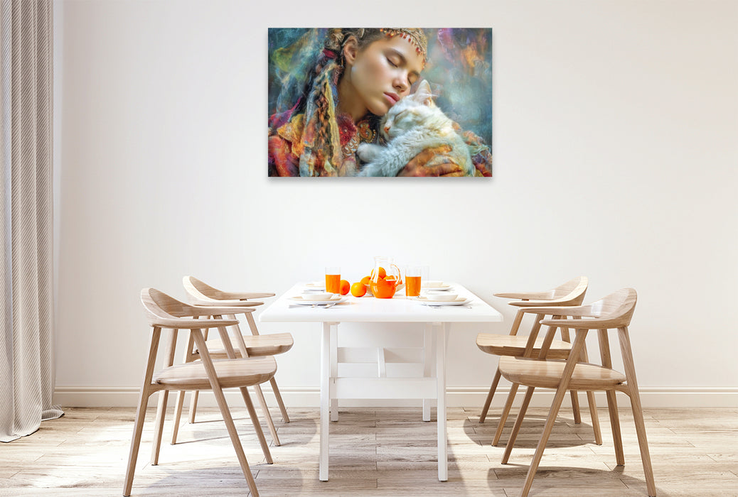 Premium Textil-Leinwand Zeichen der Liebe