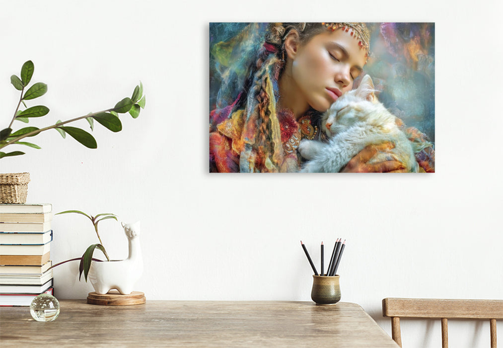 Premium Textil-Leinwand Zeichen der Liebe