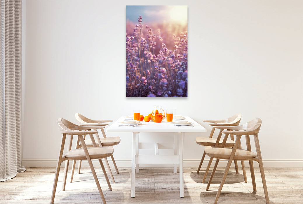 Premium Textil-Leinwand Lavendelduft ist ein Versprechen von Frieden und Leichtigkeit