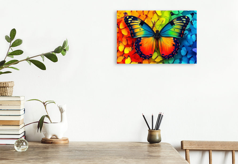 Premium Textil-Leinwand Bunt