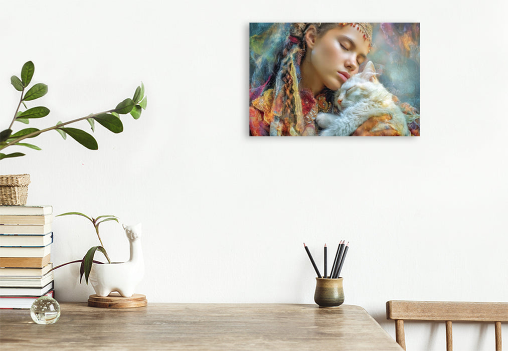 Premium Textil-Leinwand Zeichen der Liebe