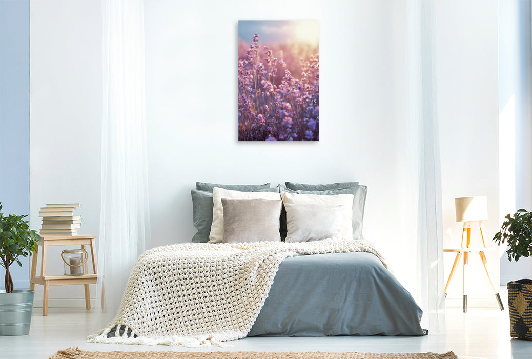 Premium Textil-Leinwand Lavendelduft ist ein Versprechen von Frieden und Leichtigkeit