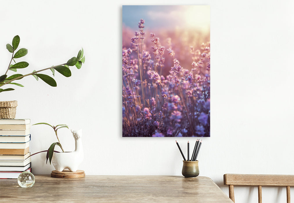 Premium Textil-Leinwand Lavendelduft ist ein Versprechen von Frieden und Leichtigkeit