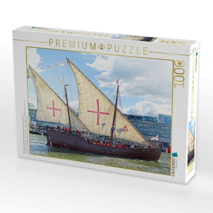 Schnell und wendig: Die portugiesische Karavelle "Vera Cruz" - CALVENDO Foto-Puzzle'