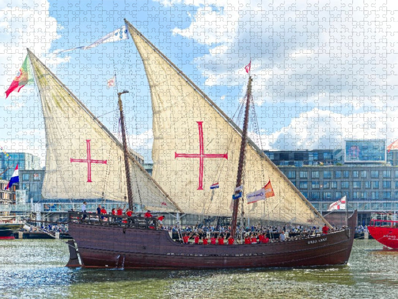 Schnell und wendig: Die portugiesische Karavelle "Vera Cruz" - CALVENDO Foto-Puzzle'