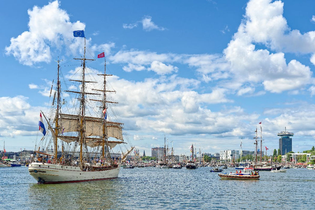 Premium Textil-Leinwand Das Segelschiff "Europa" sticht in See