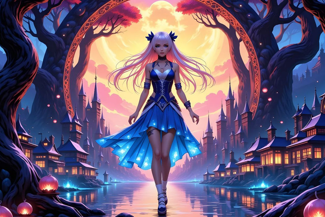 Premium Textil-Leinwand Das magische Isekai-Portal