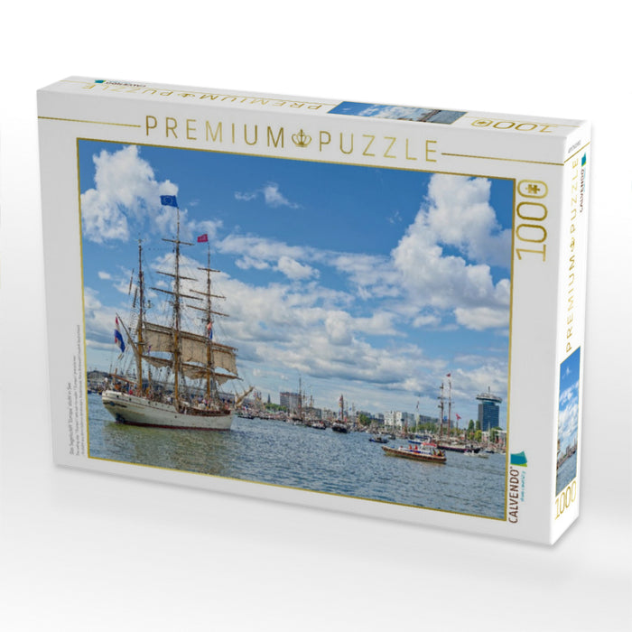 Das Segelschiff "Europa" sticht in See - CALVENDO Foto-Puzzle'