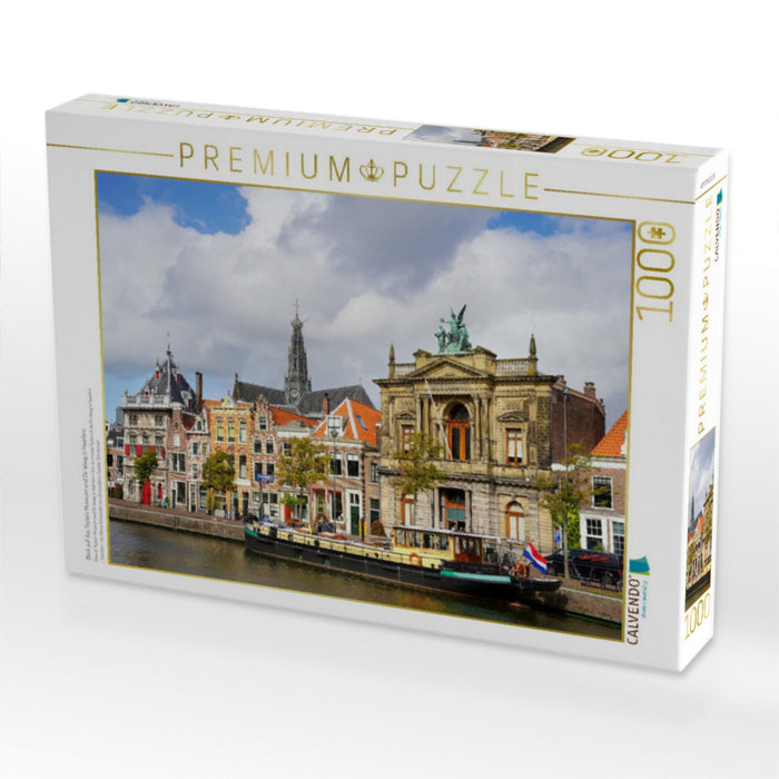 Blick auf das Teylers Museum und De Waag in Haarlem - CALVENDO Foto-Puzzle'