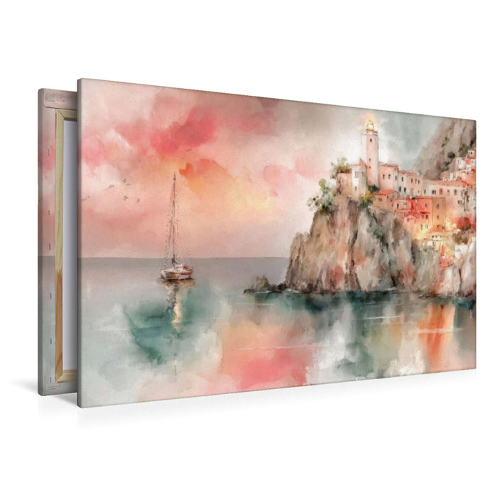 Premium Textil-Leinwand Ein Motiv aus dem Kalender Segelträume und Leuchtturmlichter