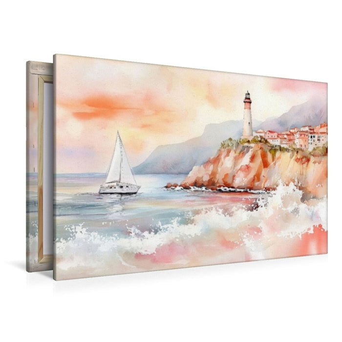 Premium Textil-Leinwand Küstenromantik