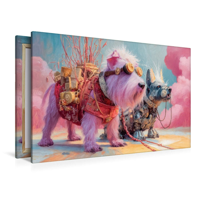 Premium Textil-Leinwand Punkerhunde
