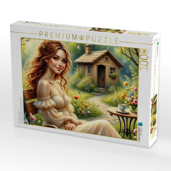 Sonnenglück im Garten - CALVENDO Foto-Puzzle'