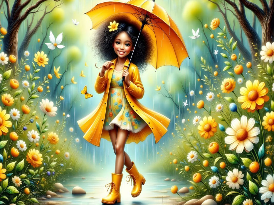 Tanz im Frühlingsregen - CALVENDO Foto-Puzzle'