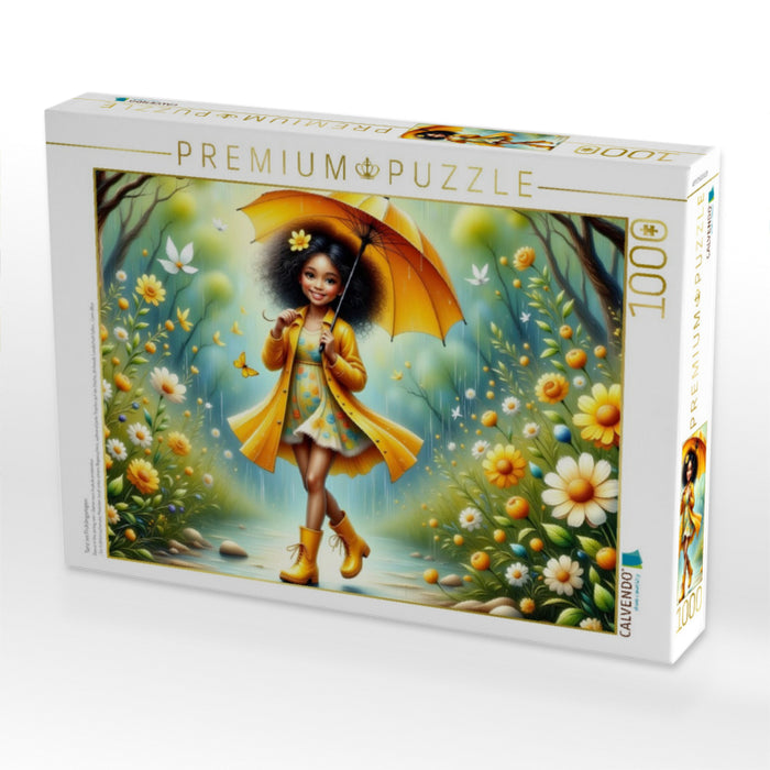 Tanz im Frühlingsregen - CALVENDO Foto-Puzzle'