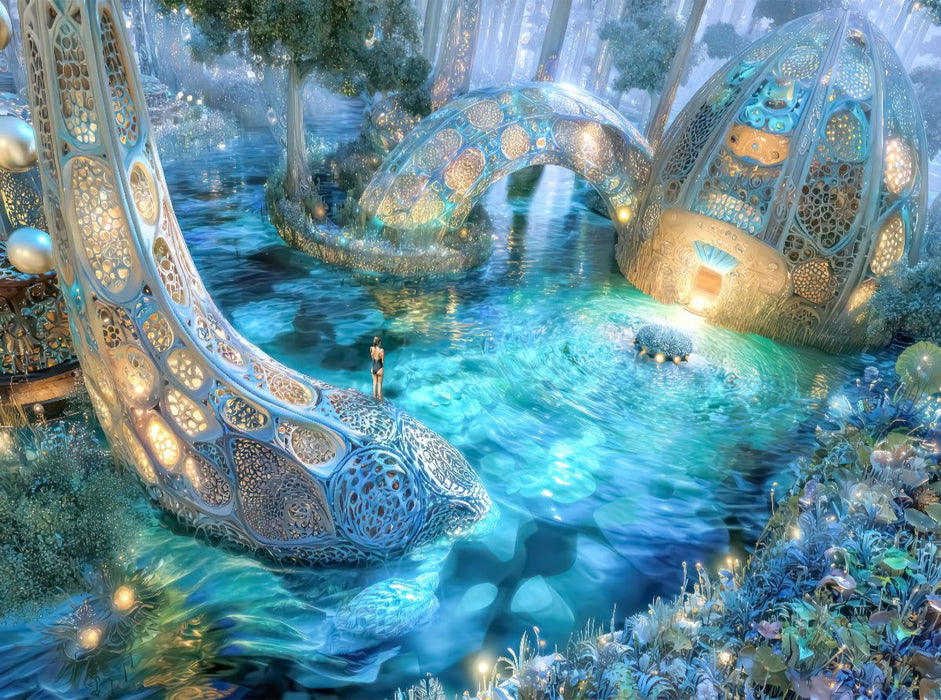 Fantasiekreaturen am Wasser - CALVENDO Foto-Puzzle'