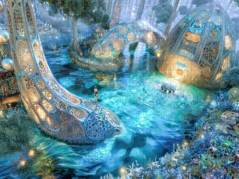 Fantasiekreaturen am Wasser - CALVENDO Foto-Puzzle'