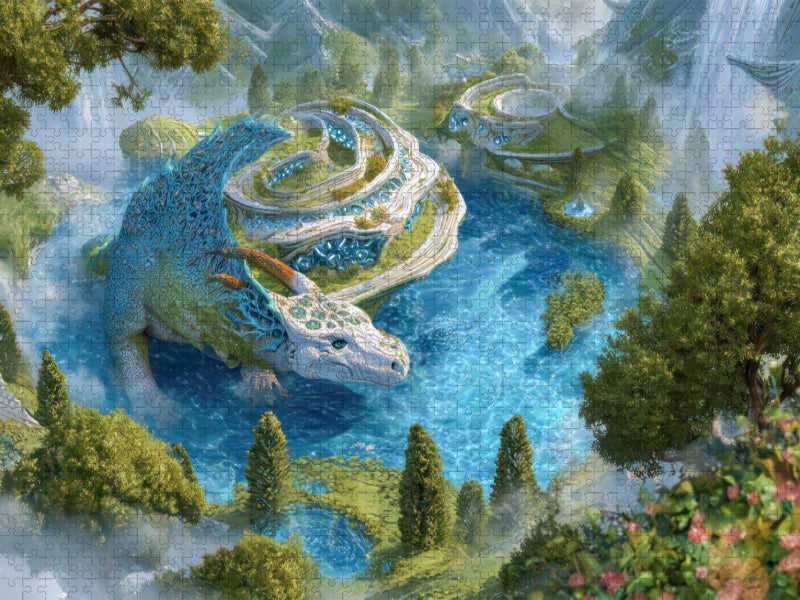 Fantasiekreaturen am Wasser - CALVENDO Foto-Puzzle'