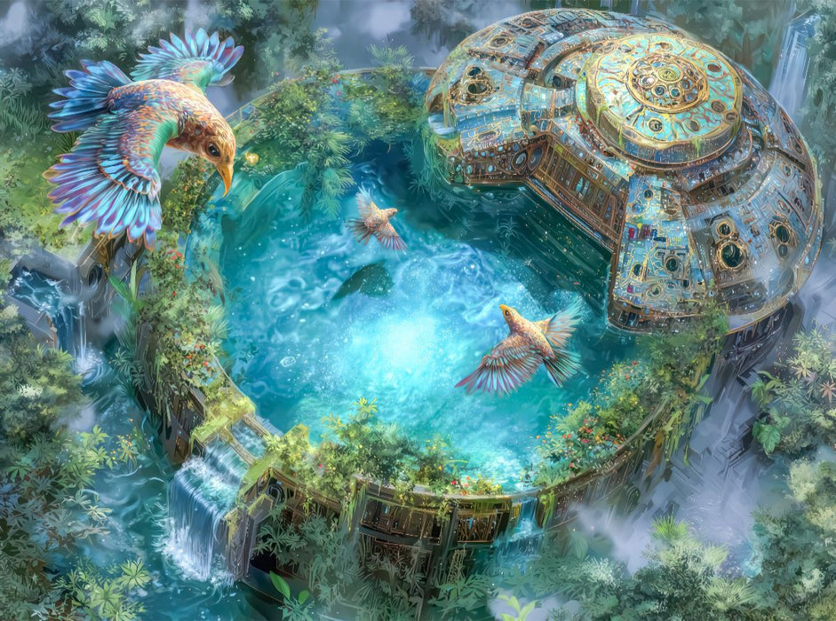 Fantasiekreaturen am Wasser - CALVENDO Foto-Puzzle'