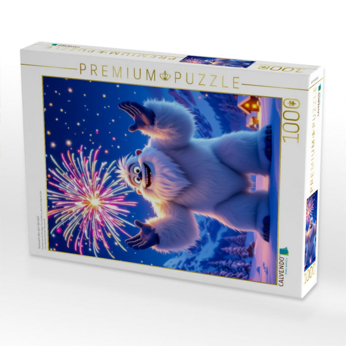 Feuerwerk über dem Yeti-Dorf - CALVENDO Foto-Puzzle'