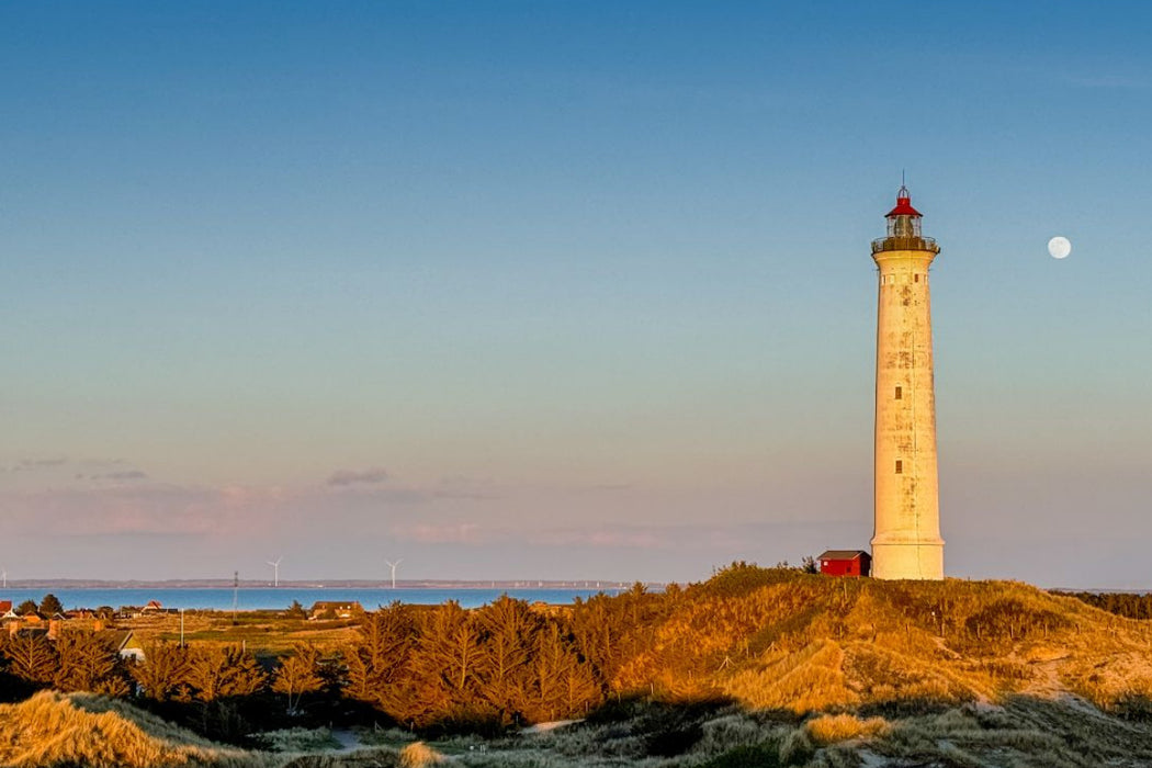 Premium Textil-Leinwand Leuchtturm Lyngvig Fyr