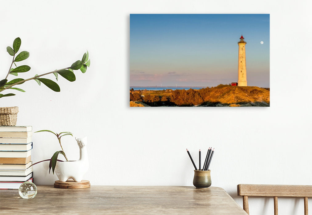 Premium Textil-Leinwand Leuchtturm Lyngvig Fyr