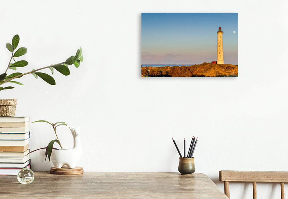 Premium Textil-Leinwand Leuchtturm Lyngvig Fyr