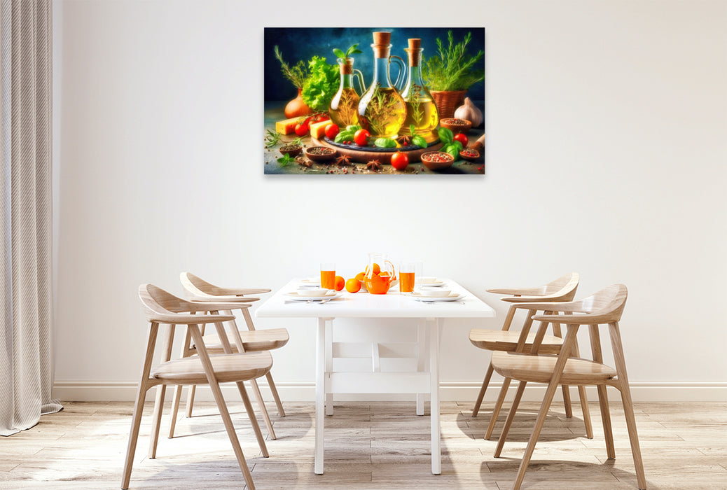 Premium Textil-Leinwand Bring den Süden auf deinen Teller.