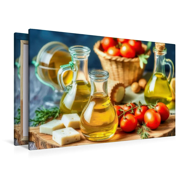 Premium Textil-Leinwand Mediterraner Genuss. Reines Öl. Null Kompromisse.