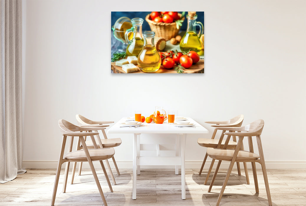 Premium Textil-Leinwand Mediterraner Genuss. Reines Öl. Null Kompromisse.