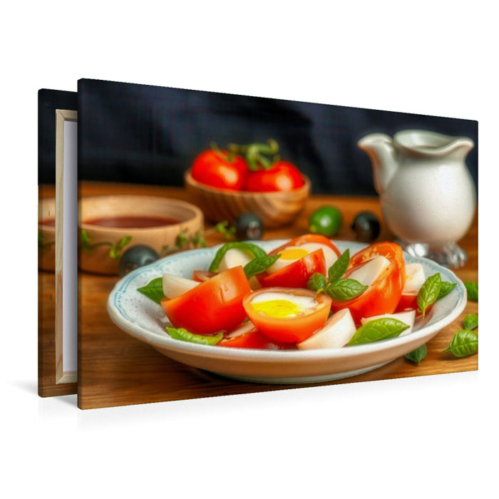 Premium Textil-Leinwand Wo Oliven flüstern und Kräuter tanzen.