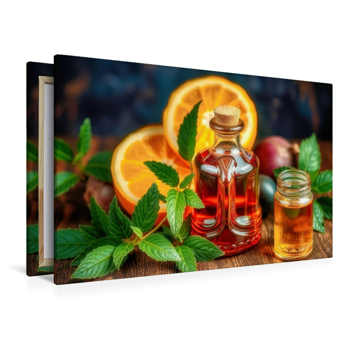 Premium Textil-Leinwand Von der Sonne geküsst, für deine Küche gepresst.