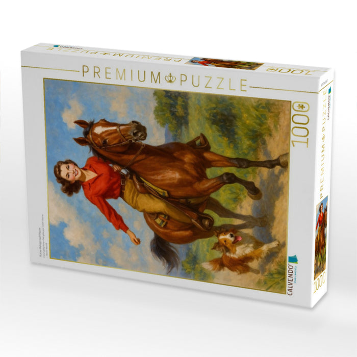 Kurzer Galopp nach Hause - CALVENDO Foto-Puzzle'