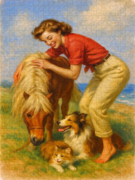 Das kleine Pony und seine Freunde - CALVENDO Foto-Puzzle'