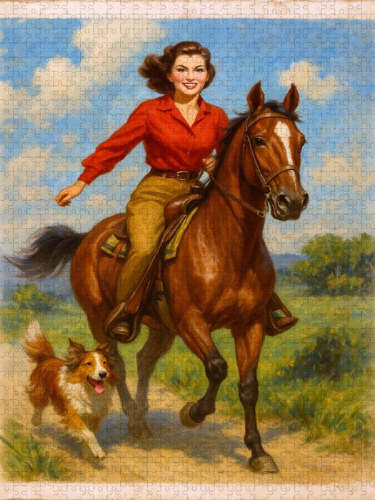 Kurzer Galopp nach Hause - CALVENDO Foto-Puzzle'