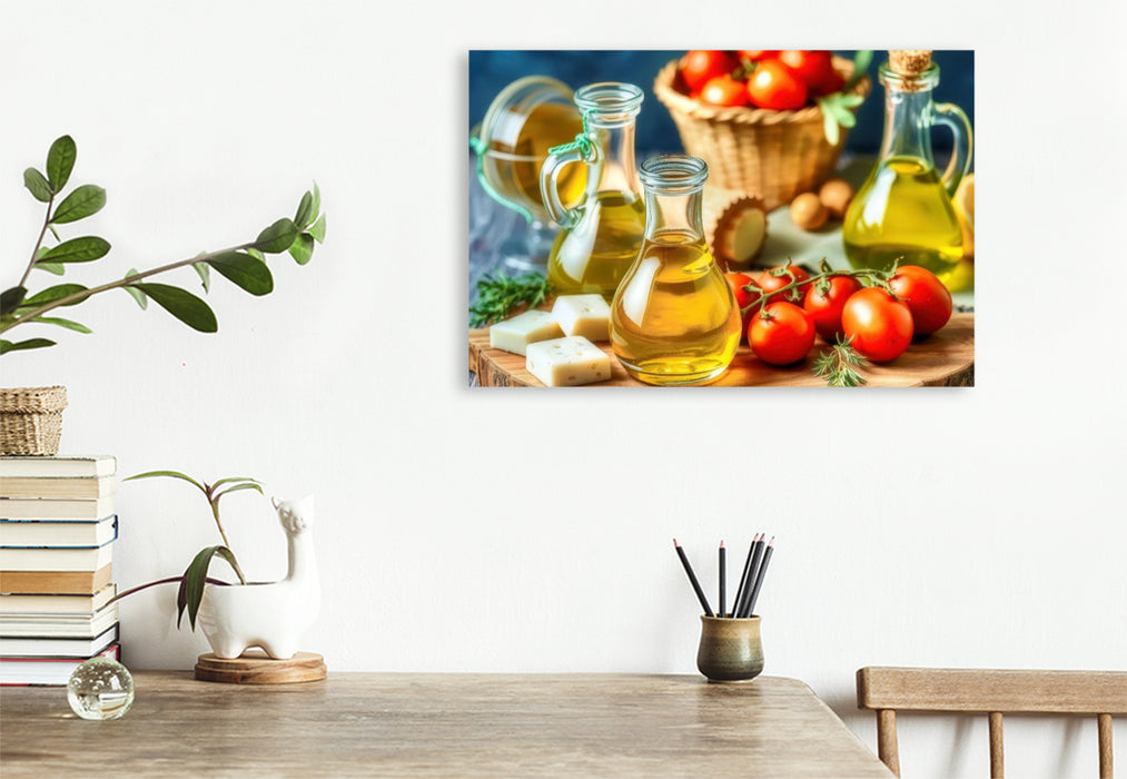 Premium Textil-Leinwand Mediterraner Genuss. Reines Öl. Null Kompromisse.