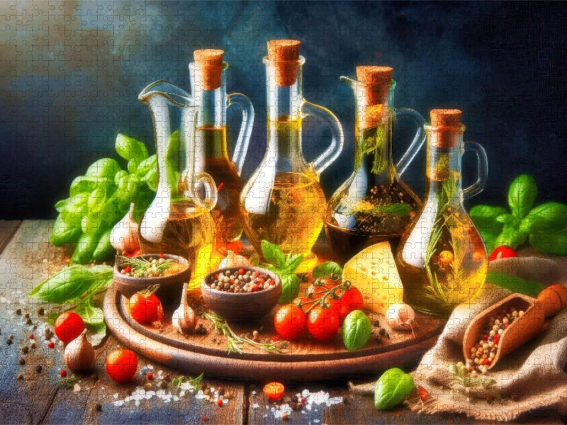 Ein Tropfen Sonne – Mediterranes Öl. - CALVENDO Foto-Puzzle'