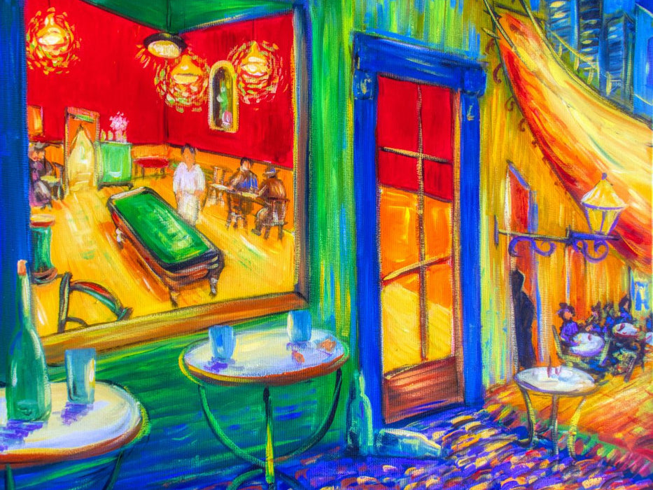 Caféterrasse mit Billardzimmer - CALVENDO Foto-Puzzle'