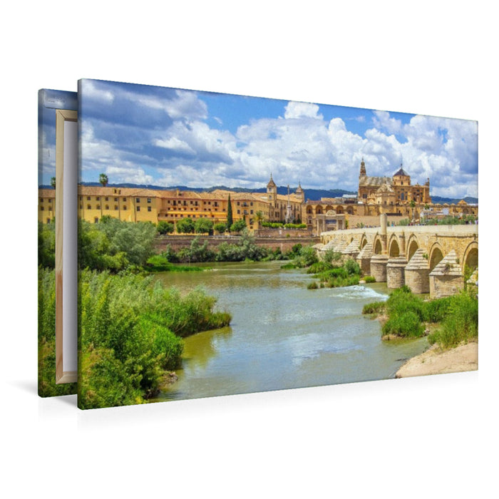 Premium Textil-Leinwand Die Römische Brücke über den Guadalquivir