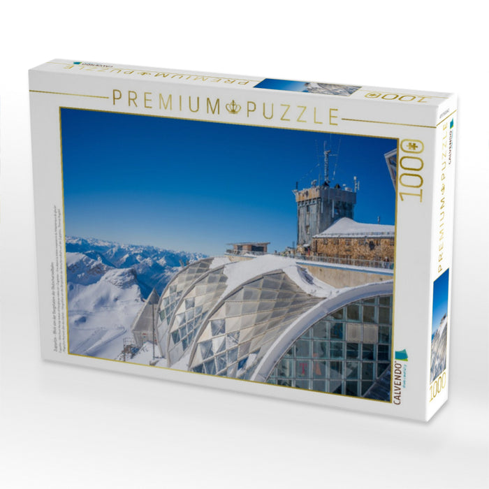 Zugspitze - Blick von der Bergstation der Gletscherseilbahn - CALVENDO Foto-Puzzle'